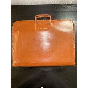 Collectible Vintage Conmar Hard Leather Doctors Bag Briefcase Handles Zip locked